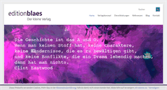 Desktop Screenshot of editionblaes.de