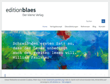 Tablet Screenshot of editionblaes.de